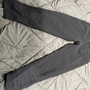 Victoria sport leggings gray with lace on the bottom, size Large